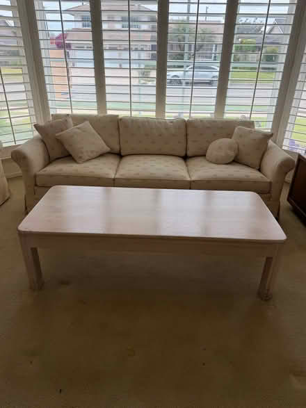 Photo of free Couch/coffee table /Ottomans (Orange 55/Fairhaven) #3