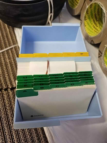 Photo of free Contact/index cards and box (Central Reading RG1) #2