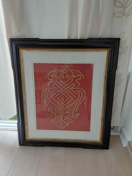 Photo of free large gold embroidered on silk pic (chingford E4) #1