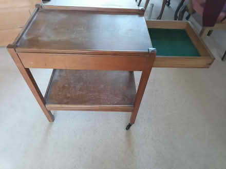 Photo of free 1930s trolley with castors and drawer (Heswall CH60) #2