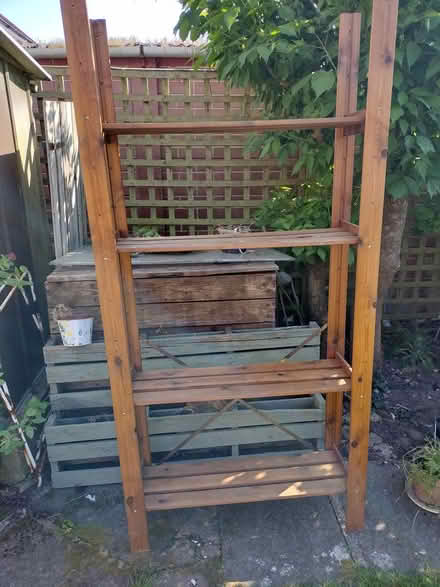 Photo of free Tall wooden shelves (So197nr) #1
