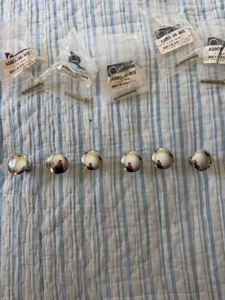 Photo of free 6 silver knobs (Davis Sq) #1