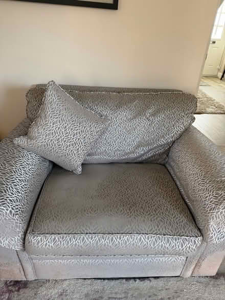 Photo of free Parker Knoll Snuggler Chair with scatter cushion (Halstead CO9) #1