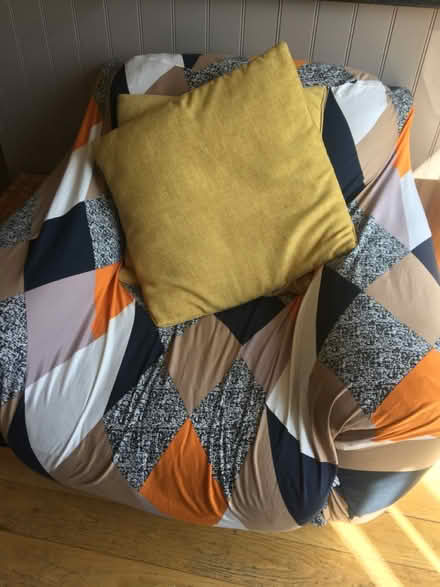 Photo of free Large leather sofa + chair (Altrincham 2DP) #4