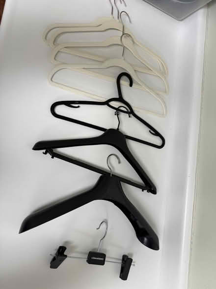 Photo of free Assorted clothes hangers (1075 Valencia Avenue) #1