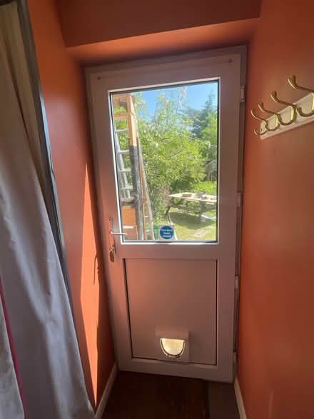 Photo of free PVC door inc cat flap + keys (BA6 - Redlands) #1
