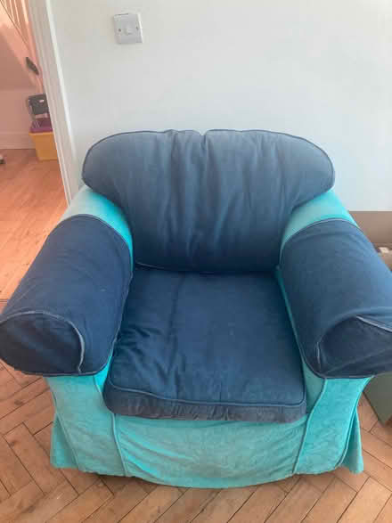 Photo of free Large blue Armchair (Havant PO9) #1