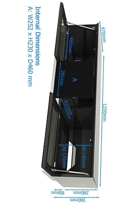 Photo of free black TV stand (Hockley B77) #2