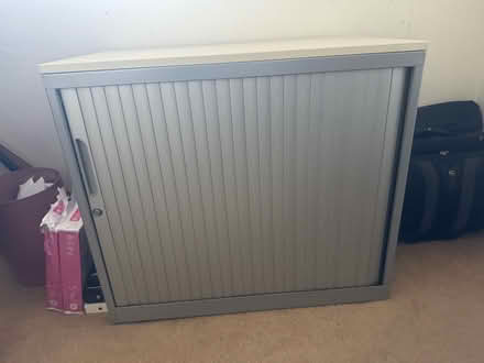 Photo of free Bisley Tambour storage cupboard with shutter door (Buggs Bottom RG4) #3