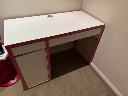 Photo of free IKEA MICKE Desk – White/Pink (West Leederville) #1
