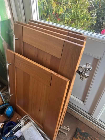 Photo of free Solid oak kitchen cabinet doors (TN37 near Asda) #3