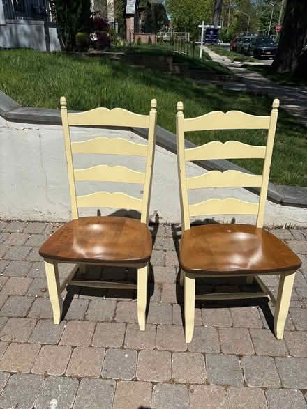 Photo of free 2 Solid Wood Dining Chairs (Mt Vernon, NY) #1