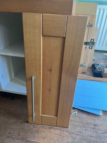 Photo of free Solid oak kitchen cabinet doors (TN37 near Asda) #2