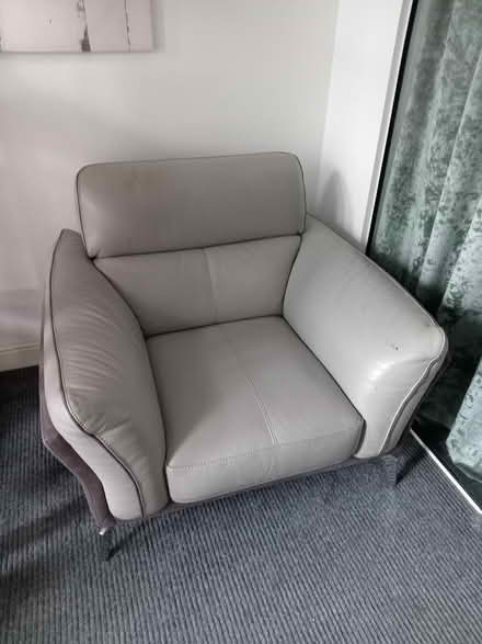 Photo of free Leather and suede comfy chair (Smithybridge OL16) #1
