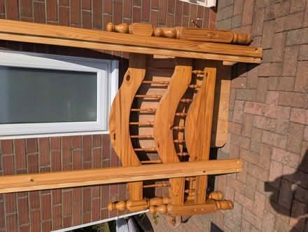 Photo of free Double pine bed (Dogsthorpe) #3