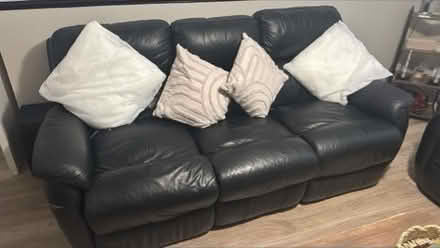 Photo of free Recliner leather settee (Aylesbury HP21) #1