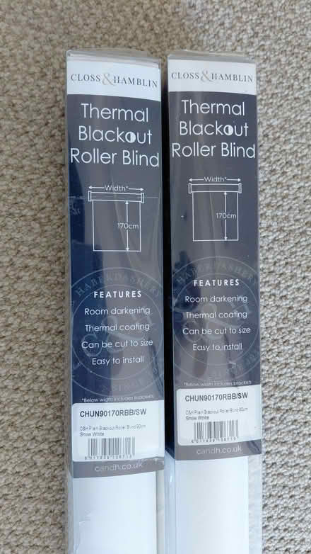 Photo of free x2 Blackout white blinds (Aldrington BN3) #1