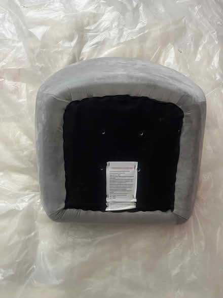 Photo of free Quilted Grey Velvet Chair - No Legs (Newton Heath, M40) #3