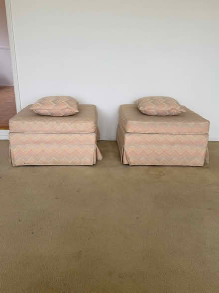 Photo of free Couch/coffee table /Ottomans (Orange 55/Fairhaven) #2