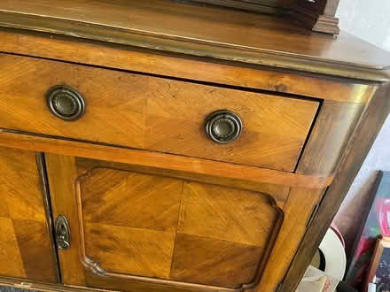 Photo of free Antique walnut finish dresser (Nuneaton, Warkwickshire) #2