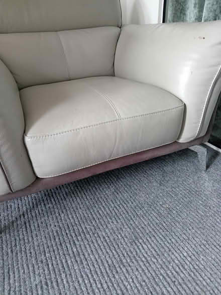 Photo of free Leather and suede comfy chair (Smithybridge OL16) #3