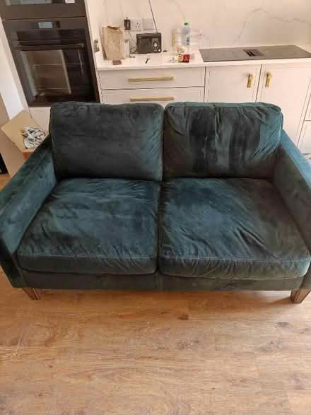 Photo of free green velvet sofa (withington) #3