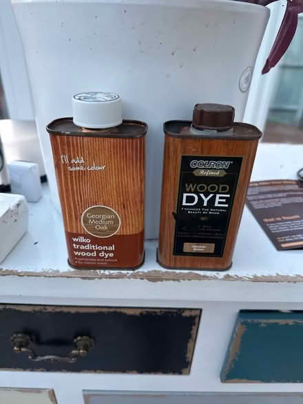 Photo of free Two half full bottles of wood stain/dye (Blaby LE8) #1