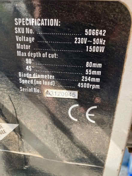 Photo of free Table Circular Saw with attachments and Extra Blade (Tondu CF32) #2