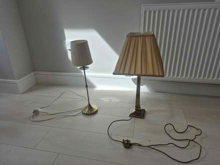 Photo of free Two brass finish table lamps (Delgany) #1
