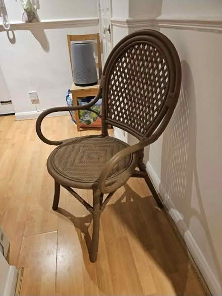 Photo of free Brown painted faux wicker chair (SL1 - by Asda superstore) #4