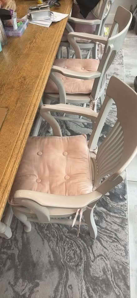 Photo of free 6 x wood dining chairs (Gidea Park RM2) #2