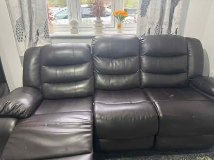 Photo of free Leather sofa (Cheltenham) #2