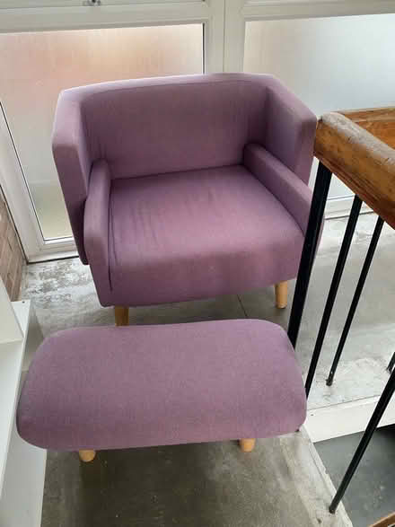 Photo of free Arm chair and foot stool (Lee Chapel SS15) #1