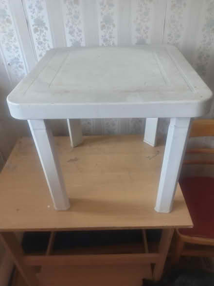 Photo of free Small White Plastic Table (TW7 4) #2