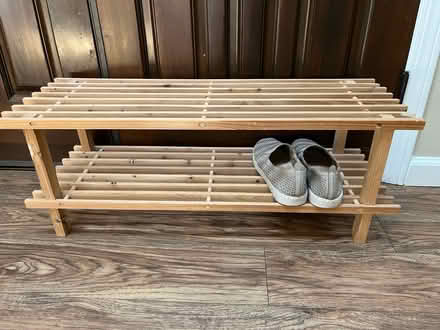 Photo of free Wood slat shoe rack (Harbor Bay) #1