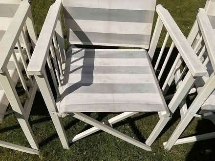 Photo of free Outdoor table + director chairs (Esher) #4