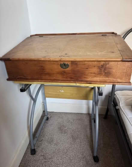 Photo of free Vintage wood and metal school desk (Brent NW2) #1