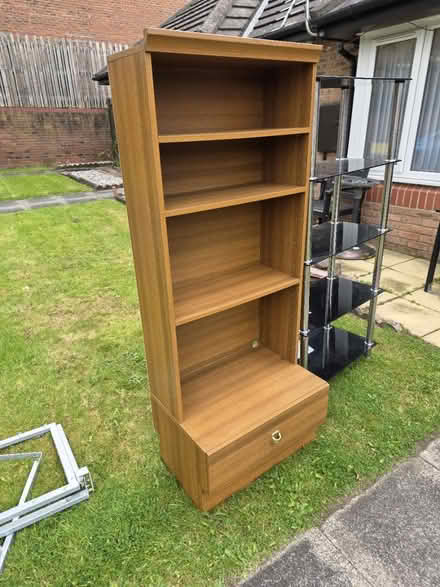 Photo of free Wooden shelf/bookcase unit (Chester-le-Street DH2) #1
