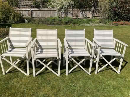 Photo of free Outdoor table + director chairs (Esher) #2