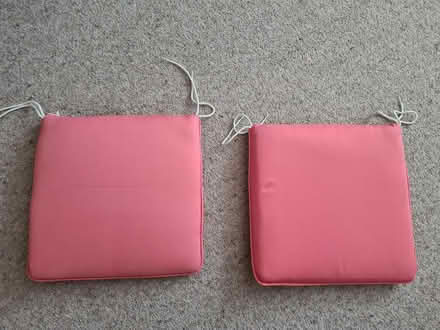 Photo of free 2 coral seat cushions (Harrogate) #1