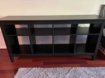 Photo of free Storage shelf or TV Stand dark wood (Reston, VA) #1