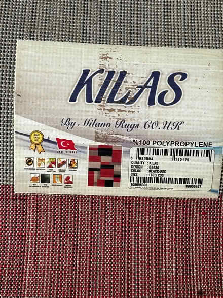 Photo of free Red, Black and Grey Rug. Dimensions 160cm x 230cm (East Croydon CR0) #2