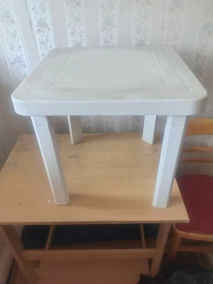 Photo of free Small White Plastic Table (TW7 4) #1