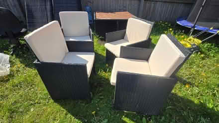 Photo of free Woven Garden chair and table set (Pendleton M7) #1