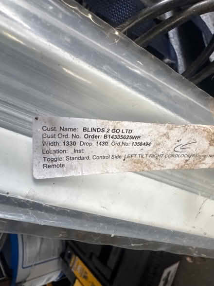 Photo of free White blind w:1330 drop: 1430 (NW7) #3