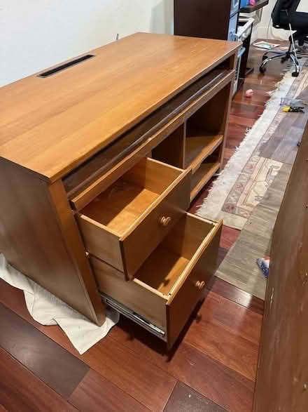 Photo of free Wooden desk with drawers and hutch (Sunnyvale) #1