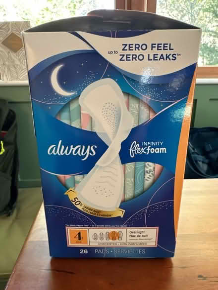 Photo of free 10 Always flexfoam overnight pads (Watertown, MA) #1