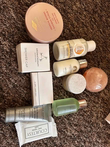 Photo of free Selection of minature bath/shower bits (Skerton LA1) #1