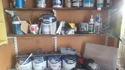 Photo of free Shed stuff - paint, nails, heater, ladders (Hove BN3) #1