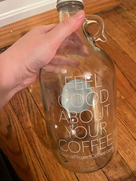 Photo of free Clean glass Think Coffee growler (Kensington Brooklyn) #2